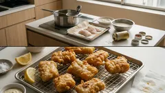 冷えたビールが決め手｜白身魚フライを軽くカリッと仕上げる衣と油温のコツ