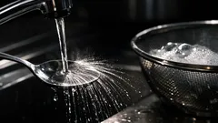 ザルの泡がなかなか落ちない原因は水の当て方にあった スプーンで変わる簡単すすぎ術