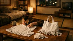 着ないTシャツがよみがえる、ハサミだけで作る簡単リメイクバッグ