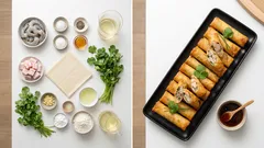 海老のぷりっと感が主役。パクチー香るスティック春巻（蝦春巻）の作り方