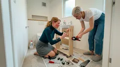 狭いトイレの床置きを卒業する100均DIY キャスター付き可動棚の作り方