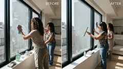 窓掃除の拭き跡が消える6ステップ:ウタマロ水とアルコールで透明感を取り戻す