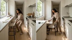 バーチェア前提がしんどい：キッチンカウンター席をラクに整える「3つの置き換え案」寸法目安つき