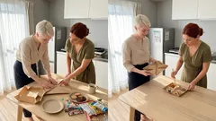 正方形の紙を折るだけで仕切り皿に、洗い物が減るおやつ盛りの裏ワザ