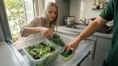 冷蔵庫の「余分な湿気」を吸わせるだけ:葉物野菜がシャキッと長持ちする保存のコツ