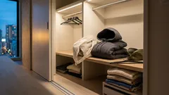 フードが潰れないパーカーの畳み方6ステップ、クローゼットがすっきり整う