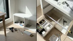 横置きカラーボックスのデッドスペース解消術 レール+引き出しで段ごと収納に